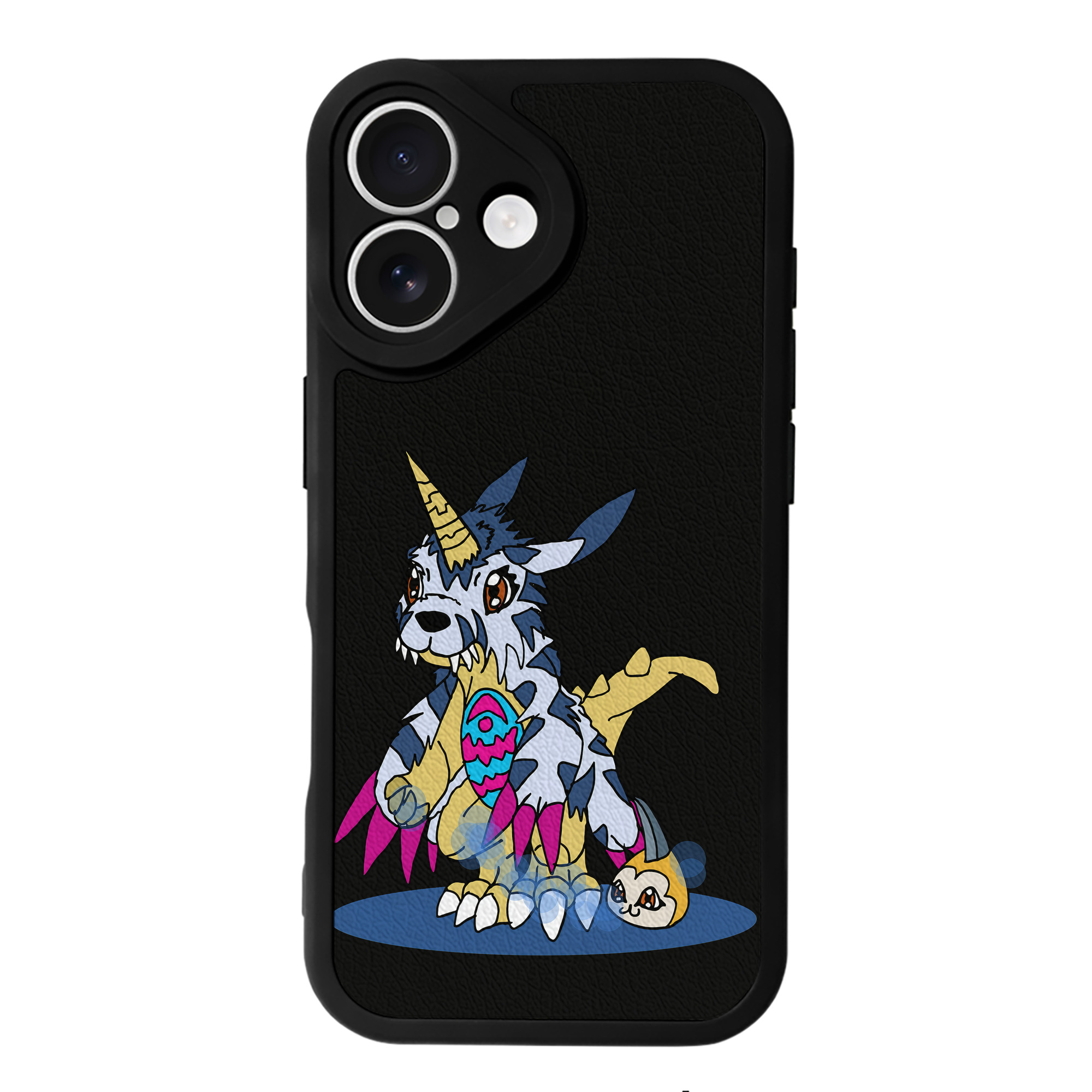 （画像用） Digimon デジタルモンスター/デジモン 【iPhone 16シリーズ対応】シリコンスマホケース（レザー調） 材質：シリコン